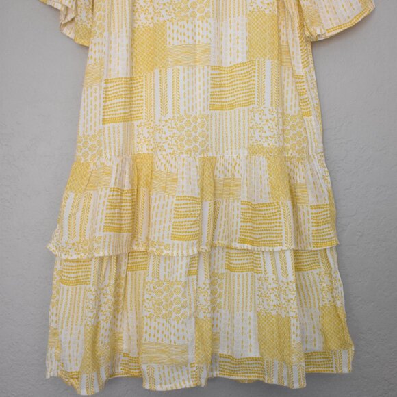 Caslon Ruffle Patchwork Mini Dress - Picture 13 of 16